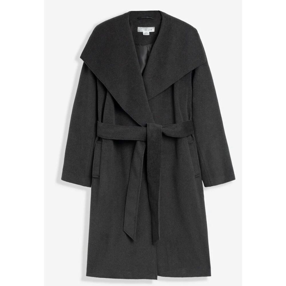 Noize Lena Long Length Vegan Wool Coat NWT Size XL